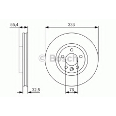 0 986 479 S72 BOSCH Тормозной диск