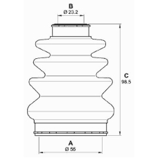 SJK7222.00 OPEN PARTS Комплект пылника, приводной вал