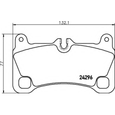 8DB 355 012-651 HELLA Комплект тормозных колодок, дисковый тормоз