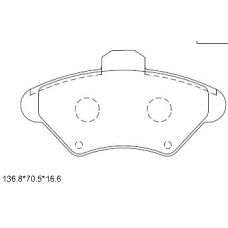 KD6728 ASIMCO Комплект тормозных колодок, дисковый тормоз