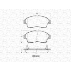 363702160584 MAGNETI MARELLI Комплект тормозных колодок, дисковый тормоз