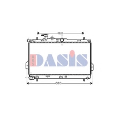 560001N AKS DASIS Радиатор, охлаждение двигателя
