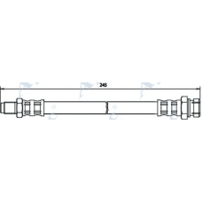 HOS3361 APEC Тормозной шланг