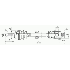 DRS6147.00 OPEN PARTS Приводной вал