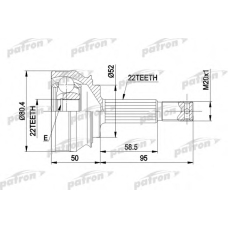 PCV1007 PATRON Шарнирный комплект, приводной вал