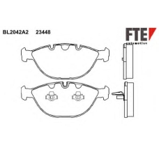 BL2042A2 FTE Комплект тормозных колодок, дисковый тормоз