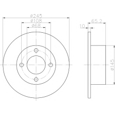 8DD 355 102-441 HELLA PAGID Тормозной диск