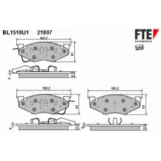 BL1510U1 FTE Комплект тормозных колодок, дисковый тормоз