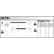 XC761 QUINTON HAZELL Комплект проводов зажигания