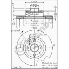 09.4289.10 BREMBO Тормозной диск