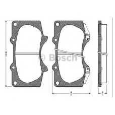 0 986 TB2 449 BOSCH Комплект тормозных колодок, дисковый тормоз