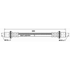 FBH6437 FIRST LINE Тормозной шланг