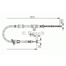1 987 477 676 BOSCH Трос, стояночная тормозная система