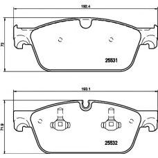 8DB 355 020-141 HELLA PAGID Комплект тормозных колодок, дисковый тормоз