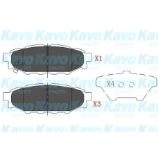 KBP-8005 KAVO PARTS Комплект тормозных колодок, дисковый тормоз