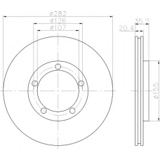 8DD 355 100-011 HELLA Тормозной диск