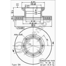 09.9181.10 BREMBO Тормозной диск
