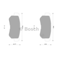 0 986 AB1 020 BOSCH Комплект тормозных колодок, дисковый тормоз