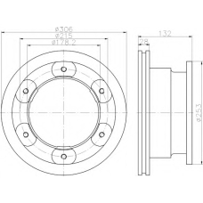 8DD 355 115-551 HELLA Тормозной диск