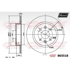 865518.6980 MAXTECH Тормозной диск