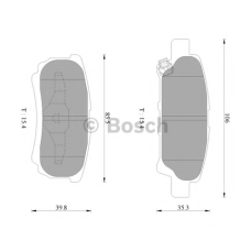 0 986 AB2 754 BOSCH Комплект тормозных колодок, дисковый тормоз