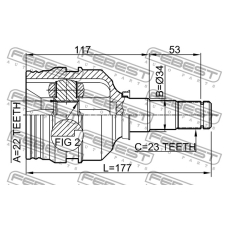 0111-AV220 FEBEST Шарнир, приводной вал