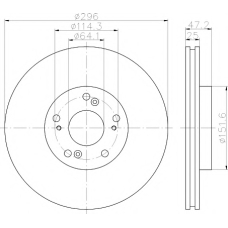 8DD 355 116-101 HELLA PAGID Тормозной диск
