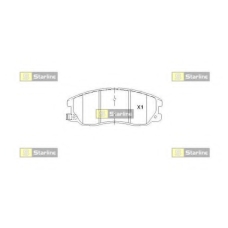 BD S852P STARLINE Комплект тормозных колодок, дисковый тормоз