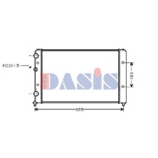 040720N AKS DASIS Радиатор, охлаждение двигателя