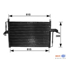 8FC 351 035-051 HELLA Конденсатор, кондиционер