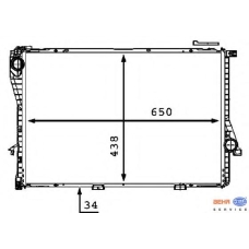 8MK 376 712-481 HELLA Радиатор, охлаждение двигателя