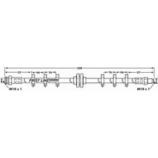FBH6099 FIRST LINE Тормозной шланг