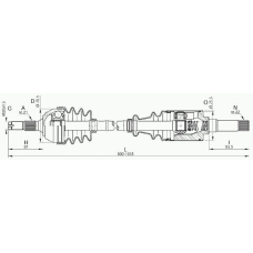 DRS6087.00 OPEN PARTS Приводной вал