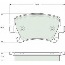 GDB1551 TRW Комплект тормозных колодок, дисковый тормоз