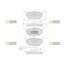 BD S003SP STARLINE Комплект тормозных колодок, дисковый тормоз