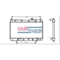 0100231 KUHLER SCHNEIDER Радиатор, охлаждение двигател