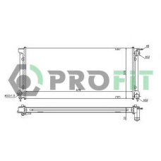 PR 9521A1 PROFIT Радиатор, охлаждение двигателя