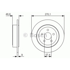 0 986 479 V44 BOSCH Тормозной диск