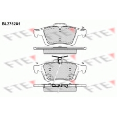 BL2752A1 FTE Комплект тормозных колодок, дисковый тормоз