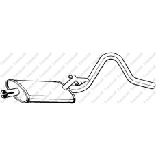 185-809 BOSAL Средний глушитель выхлопных газов
