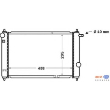 8MK 376 704-761 HELLA Радиатор, охлаждение двигателя