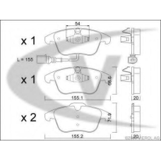 V10-8300 VEMO/VAICO Комплект тормозных колодок, дисковый тормоз