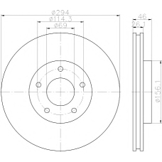 MDC2101 MINTEX Тормозной диск