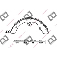 BS1091 DJ PARTS Комплект тормозных колодок