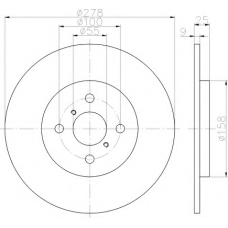 8DD 355 114-051 HELLA Тормозной диск