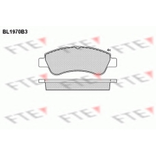 BL1970B3 FTE Комплект тормозных колодок, дисковый тормоз