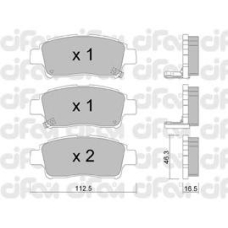 822-292-0 CIFAM Комплект тормозных колодок, дисковый тормоз