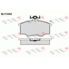 BL1124A2 FTE Комплект тормозных колодок, дисковый тормоз