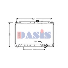 140026N AKS DASIS Радиатор, охлаждение двигателя
