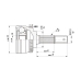 CVJ5173.10 OPEN PARTS Шарнирный комплект, приводной вал
